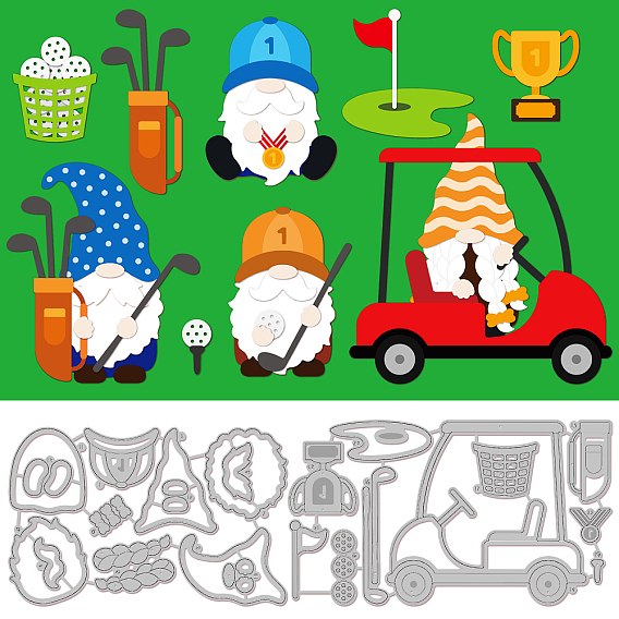Трафареты для резки углеродистой стали на тему гольфа, для diy scrapbooking, Фотоальбом, декоративная бумага для тиснения, цвет нержавеющей стали