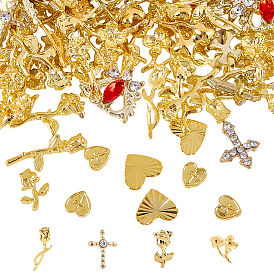 120 шт. 12 стили сплава для дизайна ногтей, Подвески для дизайна ногтей для женщин, аксессуары для украшения маникюра «сделай сам», разнообразные