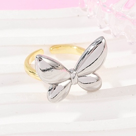 Латунные регулируемые открытые манжеты для женщин, бабочка