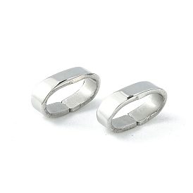 201 charmes de glissière en acier inoxydable / perles coulissantes, pour la fabrication de bracelets en cuir, ovale