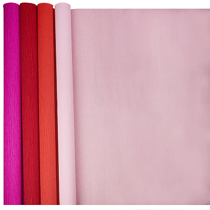 4 рулоны 4 рулоны цветной крепированной бумаги, упаковочный цветок ручной работы материал своими руками