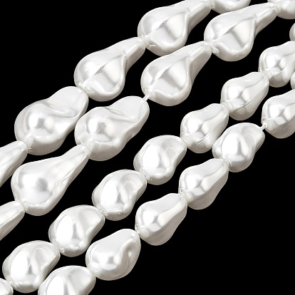 Нити из гальванически покрытых перламутровых бусин из стеклянной раковины, самородки