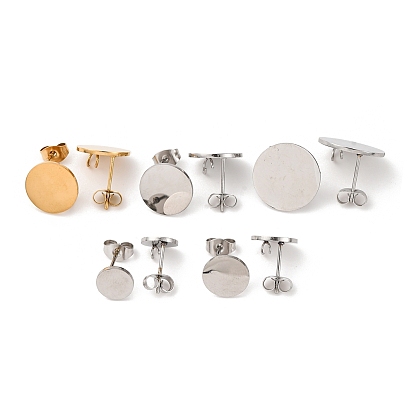 304 Выводы серьги из нержавеющей стали шпилька, плоско-круглые