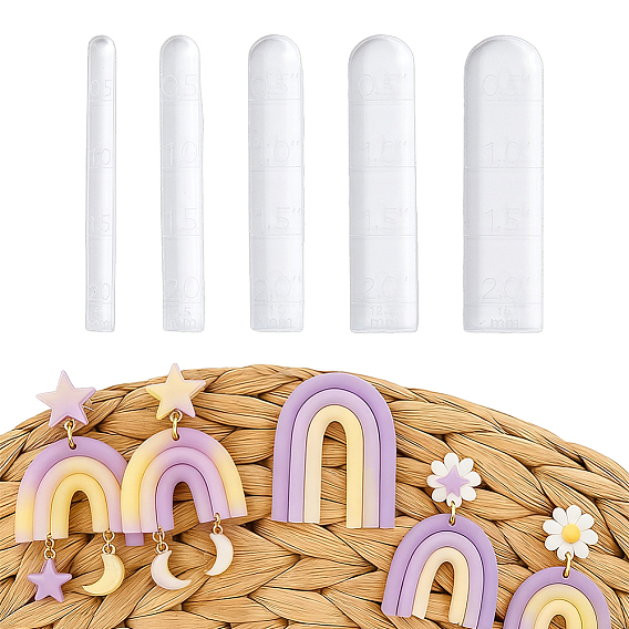 5шт. акриловые линейки, прямоугольные, керамические и глиняные инструменты