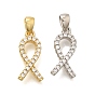 Латунные микро проложить кубического циркония подвески, осознание лента прелести, без кадмия и без свинца, долговечный, стойки покрытие