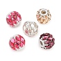 Прозрачные акриловые бусины, круглый с ромбом, с пластиковой жемчужины