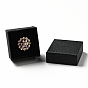 Texture Paper Jewelry Gift Boxes, with Sponge Mat Inside, Square