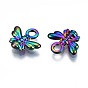 Rainbow Color Alloy Charms, Cadmium Free & Nickel Free & Lead Free, Bee