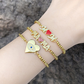 MAMA Love Heart Bracelet - Unique Design Fashion Jewelry for Mother's Day