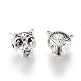 Сплавочные овальные бусины тибетского стиля , леопард, без кадмия и без свинца