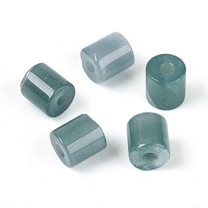 Натуральные бусины из мьянманского нефрита, колонка