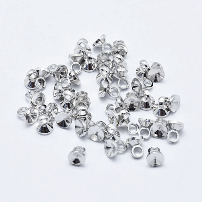 Латунная бусина, плоско-круглые, долговечный, без никеля 