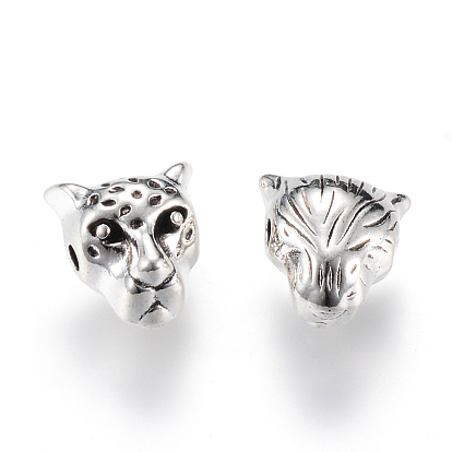 Сплавочные овальные бусины тибетского стиля , леопард, без кадмия и без свинца