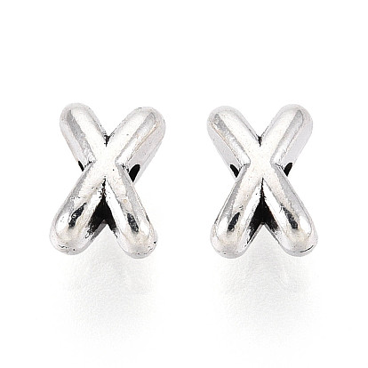 Сплавочные овальные бусины тибетского стиля , Письмо X