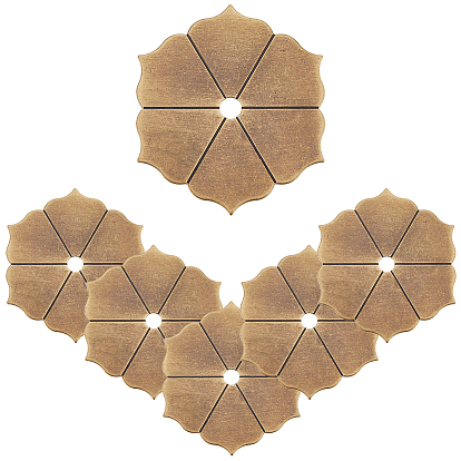 Латунные шайбы для ручек, цветок, для мебельной фурнитуры