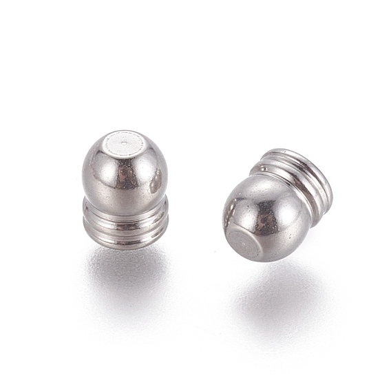 202 Stainless Steel Cord Ends, End Caps