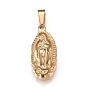 201 подвески из нержавеющей стали, овальные с рисунками " virgin mary"