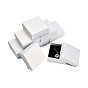 Cardboard Jewelry Boxes, for Earring & Ring & Pendant, with Sponge Inside, Square