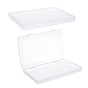 Transparent Plastic Bead Containers, with Hinged Lids, for Beads and More, Rectangle