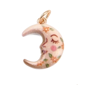 Латунь эмаль подвески, золотой свет