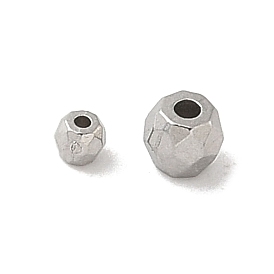 304 из нержавеющей стали бусы, граненый круглый бисер