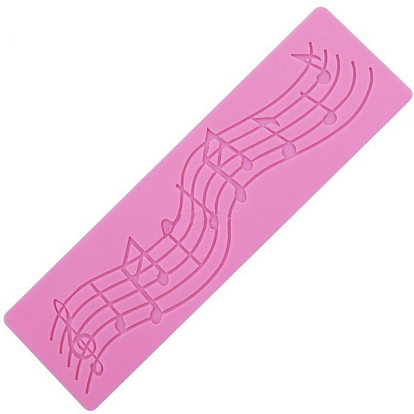 Embossing Lace Silicone Fondant Moulds, Rectangle with Note Pattern, Lace Mat For DIY Cake Bakeware