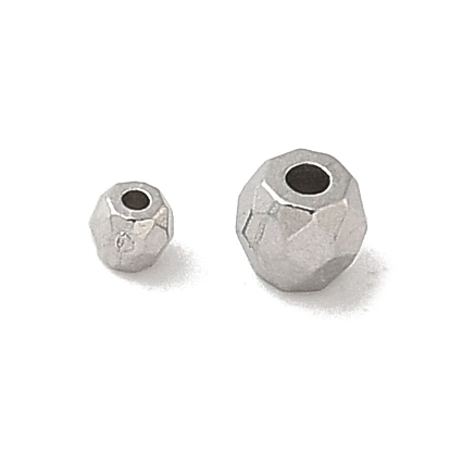 304 из нержавеющей стали бусы, граненый круглый бисер