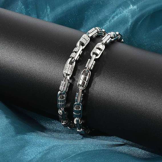 304 браслеты-цепочки с овальными звеньями из нержавеющей стали для женщин и мужчин