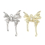 Alloy Rhinestone Pendants, Butterfly Charms