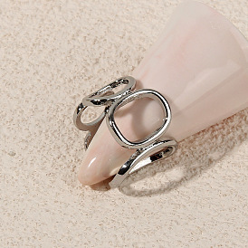 Geometric Hollow Finger Ring - European and American Fashion Punk Style, Index Finger Ring.