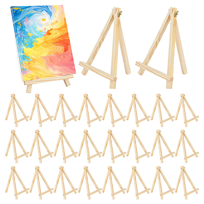 28 caballete de mesa plegable de madera (piezas), Caballete de exhibición de pintura triangular