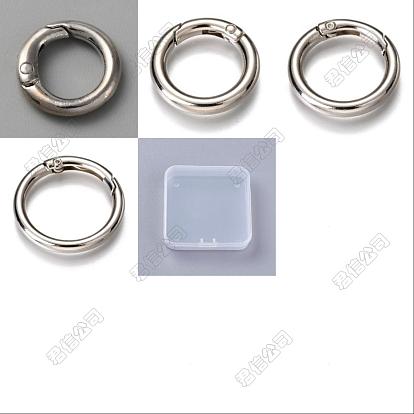 20 piezas 4 estilos anillos de puerta de resorte de aleación, para la fabricación de la joyería