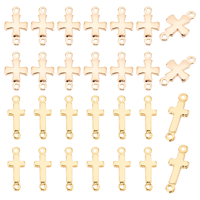32шт 2 стили латунные подвески для разъемов, религиозные перекрестные ссылки