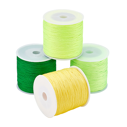 4Rolls 4 Color Nylon Thread Nylon String for Beading Jewelry Making