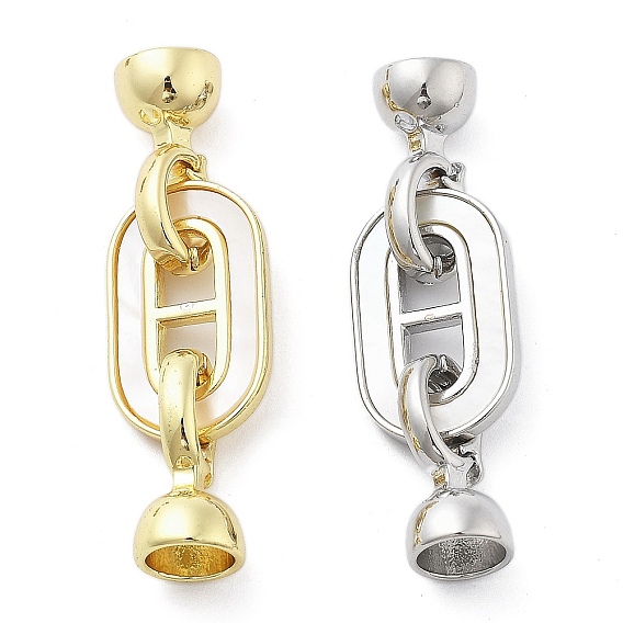 Латунь раз по сравнению с застежками, без кадмия, без никеля и без свинца, с ракушками гребешков, овальные