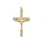Латунные микро проложить кубического циркония подвески, крест, долговечный, без свинца и без кадмия, стойки покрытие, с целью перехода в кольце