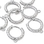 SHEGRACE Brass Hoop Earrings Findings, Cadmium Free & Nickel Free & Lead Free, with Loop