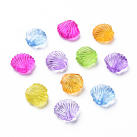 Transparent Acrylic Beads, Shell Shape