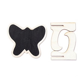 Butterfly Wooden Mini Chalkboard Signs, with Support Stand, for Wedding & Birthday Party Decoration