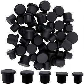 50шт 5 стили силиконовые заглушки для отверстий, вставьте заглушки в отверстия, торцевые заглушки вставок для стоек, для мебельного ограждения, круглые