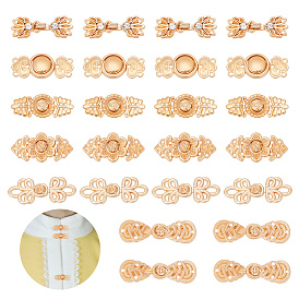 24 шт. 6 стили китайский стиль цветок сплав защелкивающиеся застежки, фурнитура cheongsam