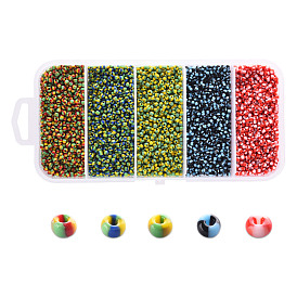 12/0 Opaque Colours Seep Glass Beads, Round Seed Beads