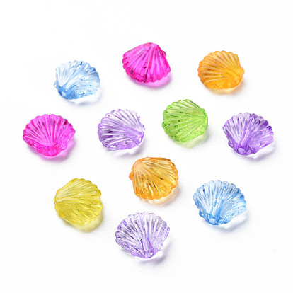Transparent Acrylic Beads, Shell Shape