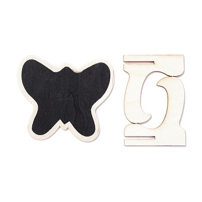 Butterfly Wooden Mini Chalkboard Signs, with Support Stand, for Wedding & Birthday Party Decoration