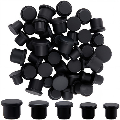50шт 5 стили силиконовые заглушки для отверстий, вставьте заглушки в отверстия, торцевые заглушки вставок для стоек, для мебельного ограждения, круглые