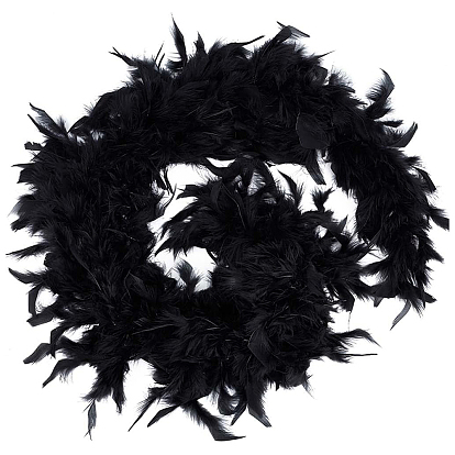 Turkey Feathers Fluff Boa for Dancing, Wedding, Crafting Party Dress Up, Halloween Costume Decoration, Dyed