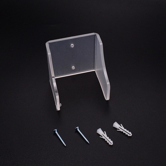 Acrylic Guitar Display Stands Set, with Iron Screws & Plastic Plugs, Wall-mounted