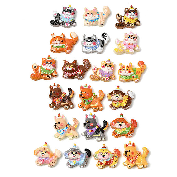 Непрозрачные кабошоны из смолы, cmешанных цветов