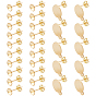 40Pcs 2 Style 304 Stainless Steel Stud Earring Findings, with 20Pcs Brass Ear Nuts