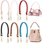 6Pcs 6 Colors PU Imitation Leather Bag Handles, with Alloy Lobster Claw Clasps, for Purse Making